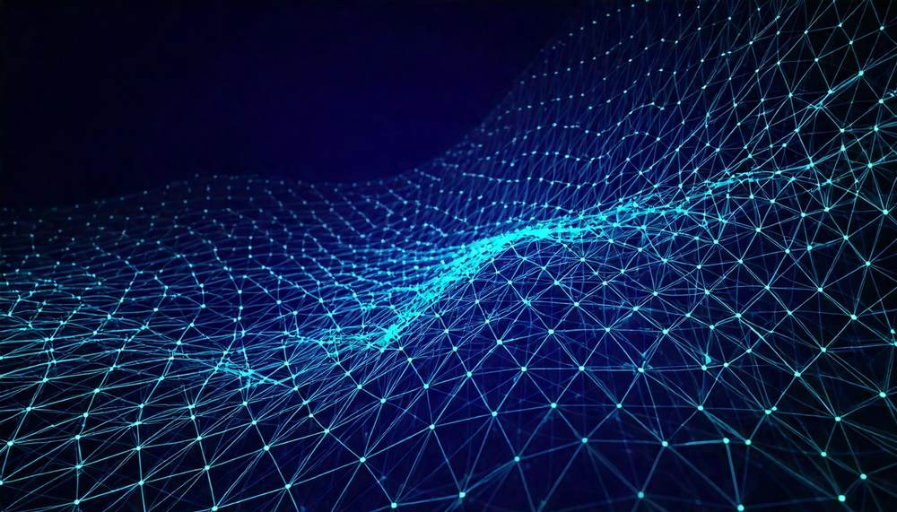 Un réseau numérique lumineux, symbole des nouvelles technologies